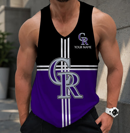 FINAL SALE - NEW CUSTOMIZED MLB30 COLORADO ROCKIES UNISEX TANK TOP