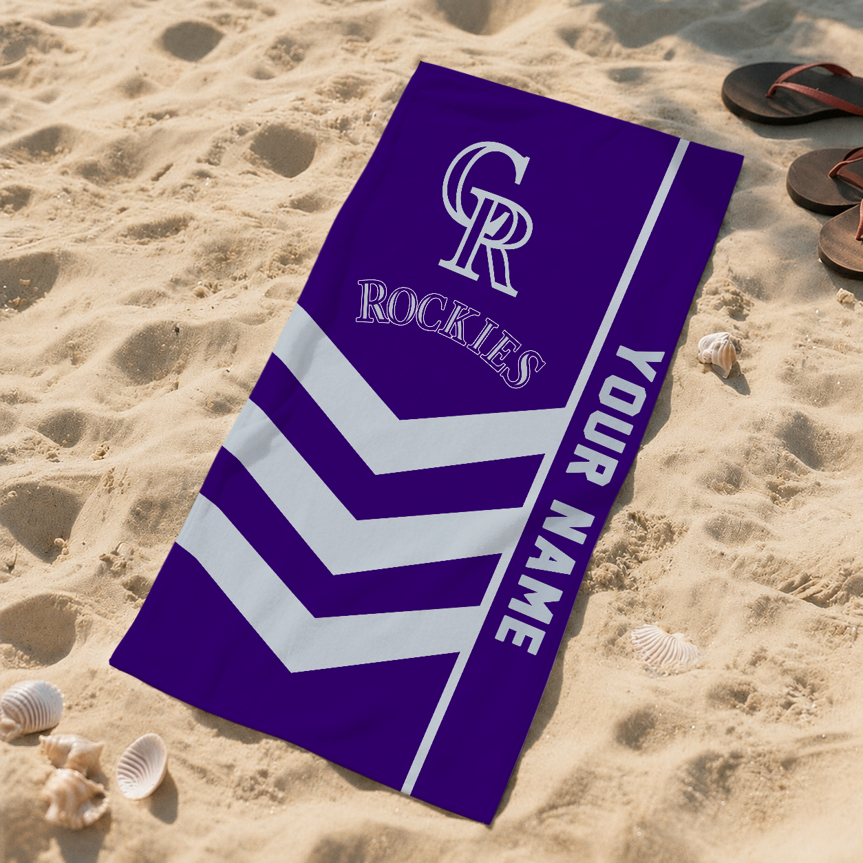 HOT DEAL - NEW CUSTOMIZED MLB30 COR COLORADO ROCKIES BEACH TOWEL FOR FAN