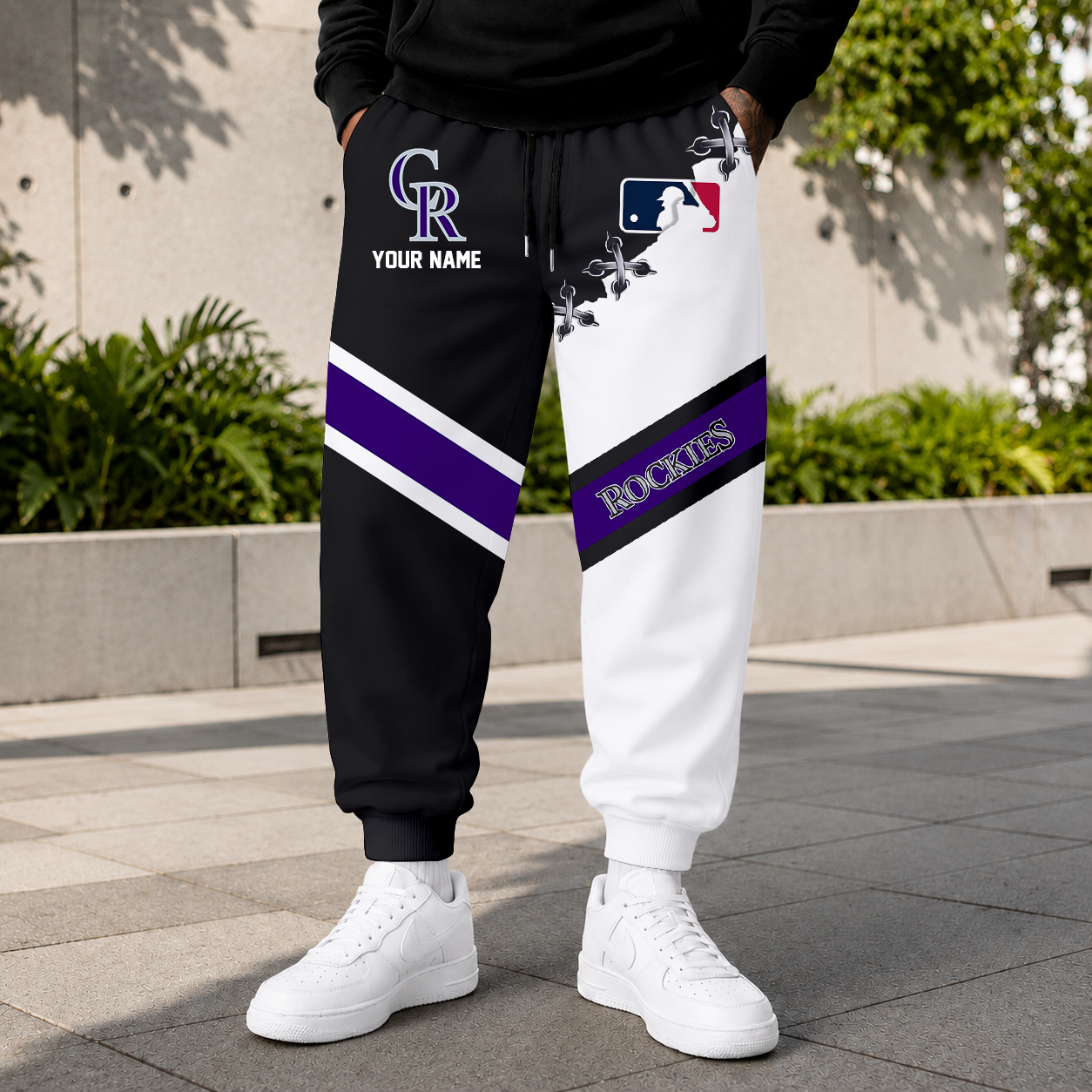 FINAL SALE - NEW CUSTOMIZED MLB30 COR COLORADO ROCKIES SWEATPANTS