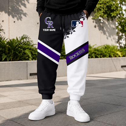 FINAL SALE - NEW CUSTOMIZED MLB30 COR COLORADO ROCKIES SWEATPANTS