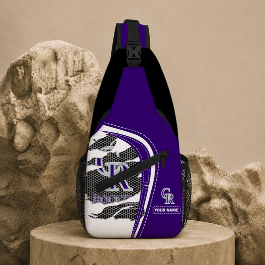 VIRAL EDITION - NEW CUSTOMIZED MLB30 COR COLORADO ROCKIES SLING BAG