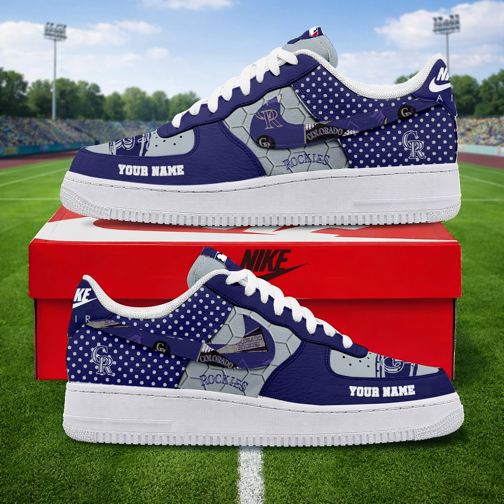 SPECIAL OFFER - NEW CUSTOMIZED MLB30 COR COLORADO ROCKIES AF1 SNEAKERS