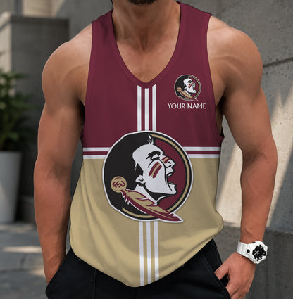 VIRAL EDITION - NEW CUSTOMIZED NCAA CWS30 FLS FLORIDA STATE SEMINOLES UNISEX TANK TOP