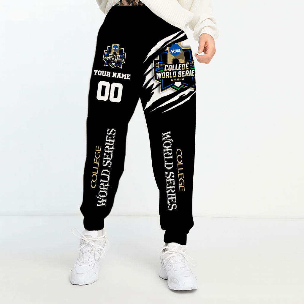 LIMITED EDITION- NEW CUSTOMIZED NCAA CWS31 CWS COLLEGE WORLD SERIES UNISEX LONG PANTS