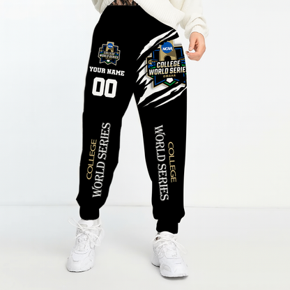 LIMITED EDITION- NEW CUSTOMIZED NCAA CWS31 CWS COLLEGE WORLD SERIES UNISEX LONG PANTS