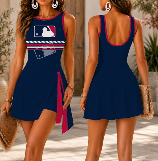 LIMITED EDITION - NEW CUSTOMIZED MLB31 MAJOR LEAGUE BASEBALL WOMEN'S SUMMER SKORT DRESS