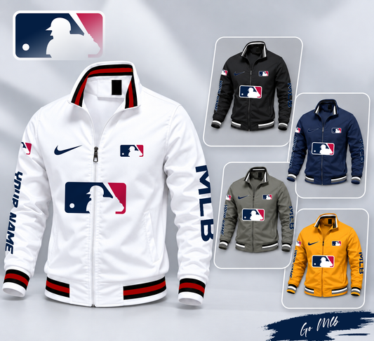 SPECIAL EDITION - NEW CUSTOMIZED MLB31 MAJOR LEAGUE BASEBALL MULTICOLOR MEN'S CASUAL JACKET