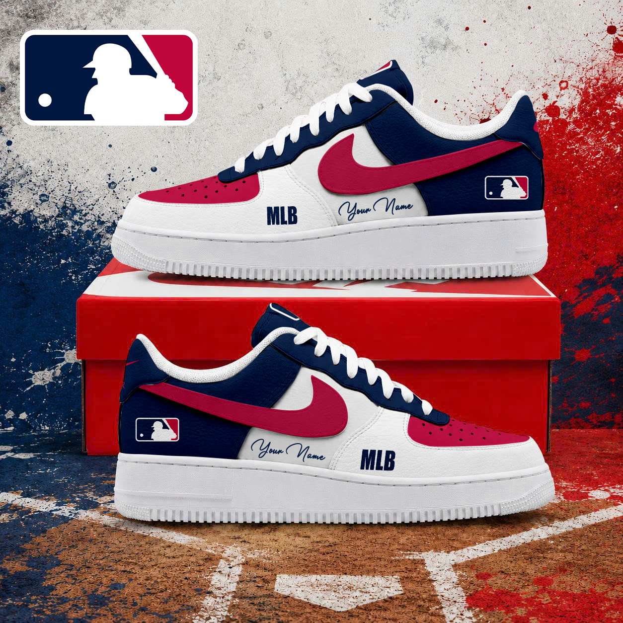 LIMITED EDITION - NEW CUSTOMIZED MLB31 MAJOR LEAGUE BASEBALL AF1 SHOES