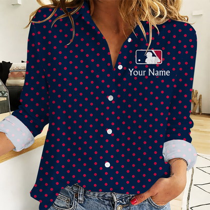EXCLUSIVE EDITION - NEW CUSTOMIZED MLB31 MAJOR LEAGUE BASEBALL WOMEN CASUAL SHIRT