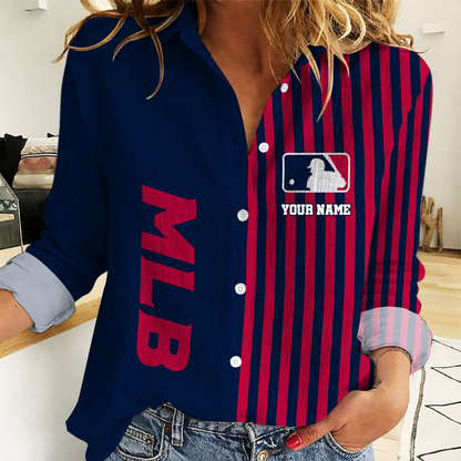 SPECIAL EDITION - NEW CUSTOMIZED MLB31 MAJOR LEAGUE BASEBALL WOMEN CASUAL SHIRT
