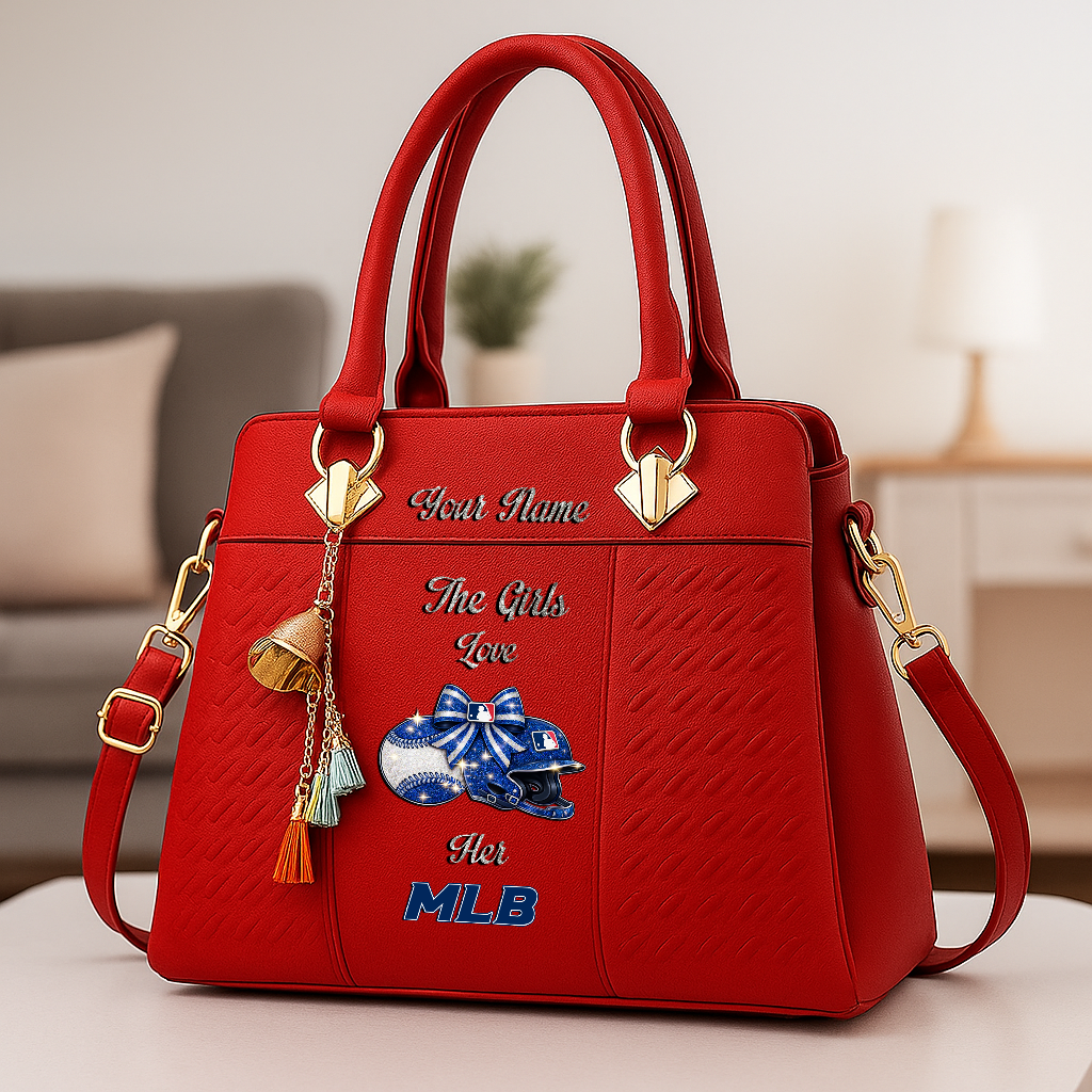 LIMITED EDITION - NEW CUSTOMIZED MLB31 MAJOR LEAGUE BASEBALL  ZIP HANDBAG MULTICOLOR