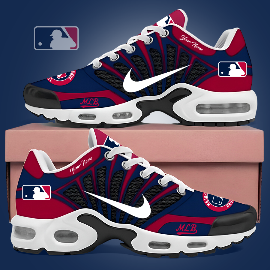 LIMITED EDITION - NEW CUSTOMIZED MLB31 MAJOR LEAGUE BASEBALL UNISEX AIR MAX PLUS SNEAKERS