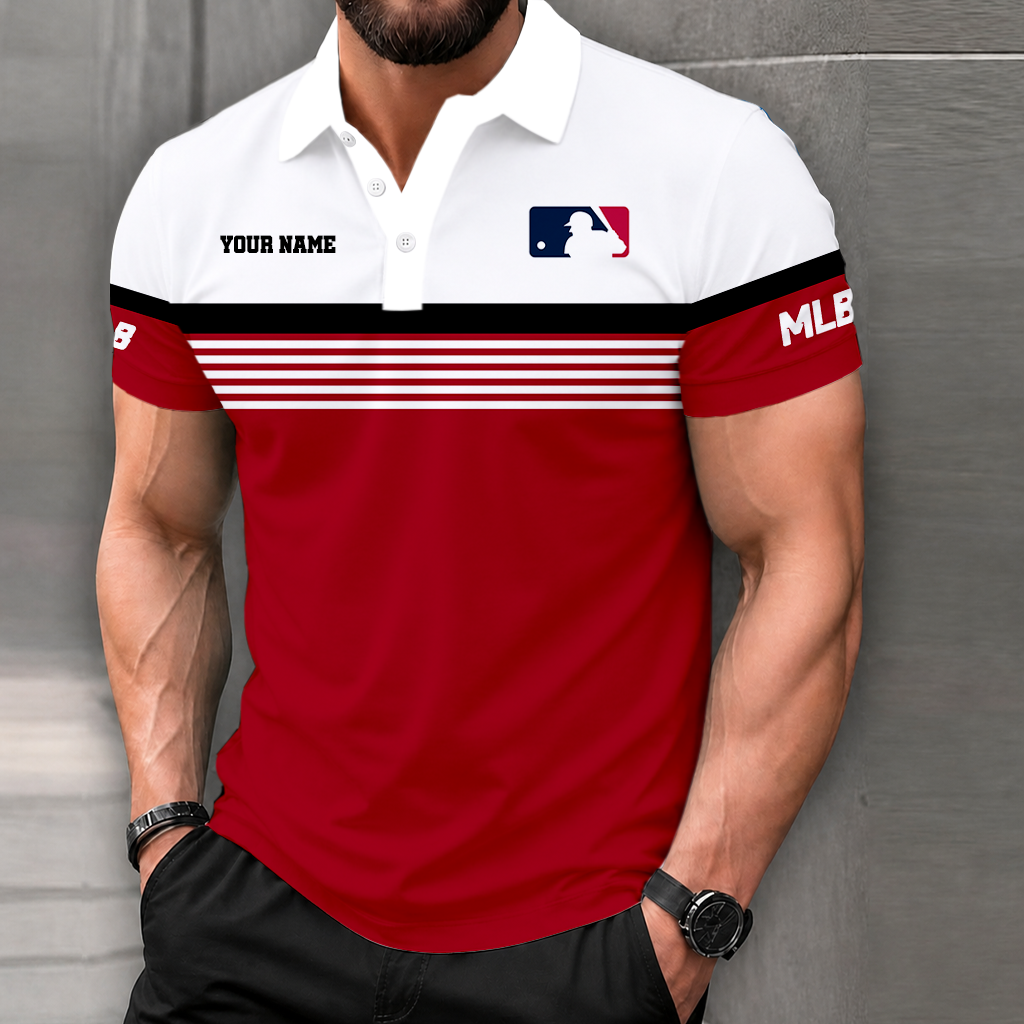 FINAL CLEARANCE - NEW CUSTOMIZED MLB31 MAJOR LEAGUE BASEBALL POLO SHIRT