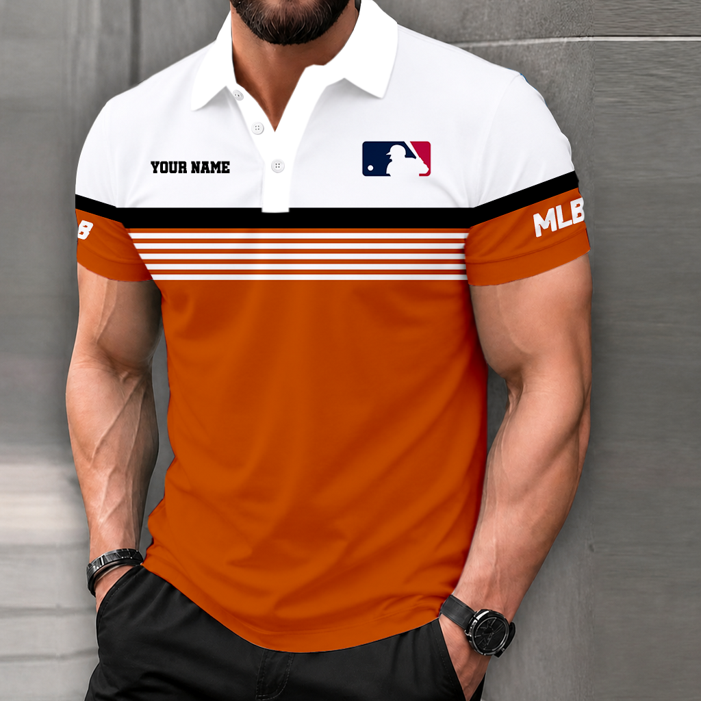FINAL CLEARANCE - NEW CUSTOMIZED MLB31 MAJOR LEAGUE BASEBALL POLO SHIRT