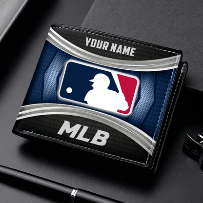 LIMITED EDITION - NEW CUSTOMIZED MLB31 MAJOR LEAGUE BASEBALL LEATHER WALLET