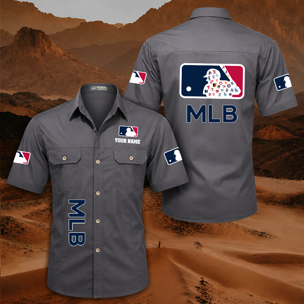 LIMITED EDITION - NEW CUSTOMIZED MLB32 MLB ALL TEAMS MEN'S CARGO SHIRT