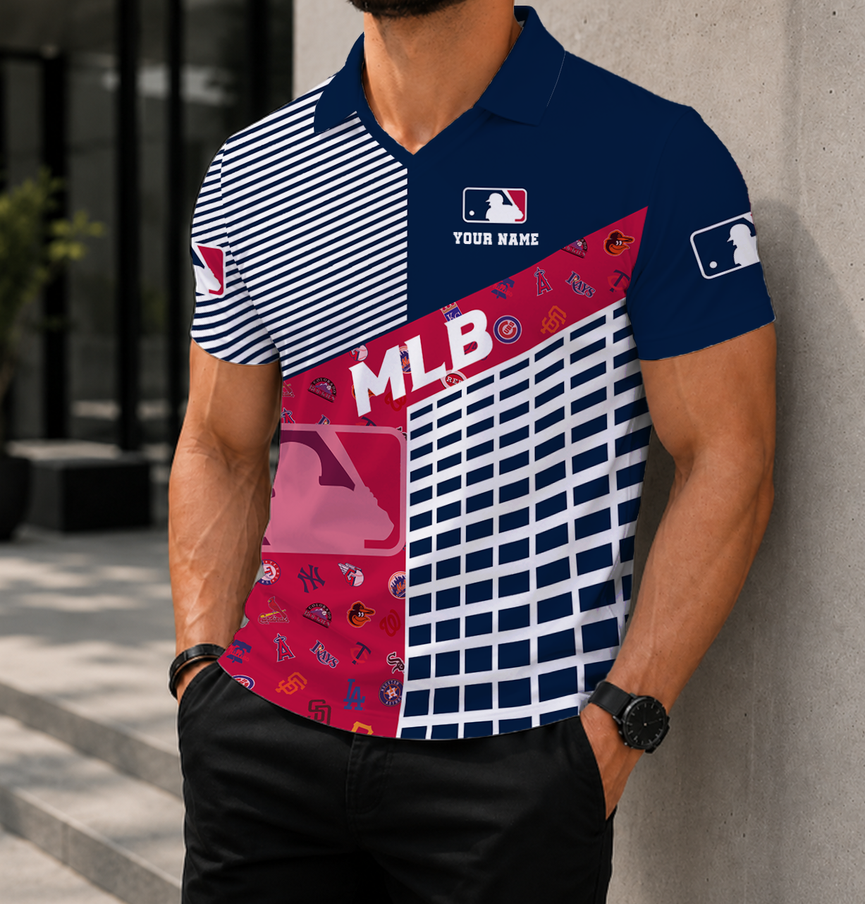 LIMITED EDITION - NEW CUSTOMIZED MLB32 ALL TEAMS POLO SHIRT