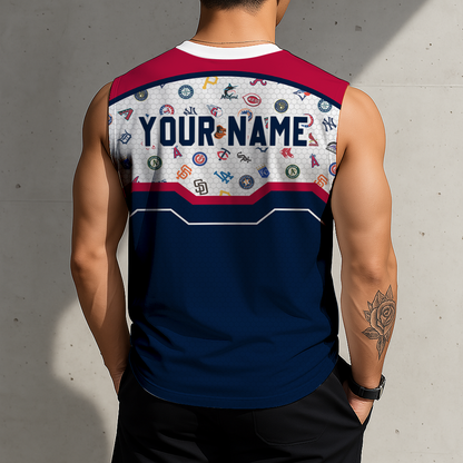 FINAL SALE - NEW CUSTOMIZED MLB32 MLB ALL TEAMS MEN'S GYM SHIRT