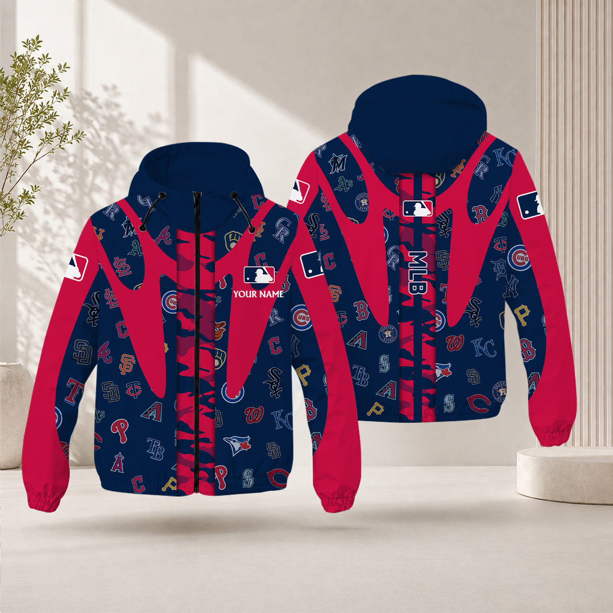 LIMITED EDITION - NEW CUSTOMIZED MLB32 MLB ALL TEAMS WINDBREAKER JACKET
