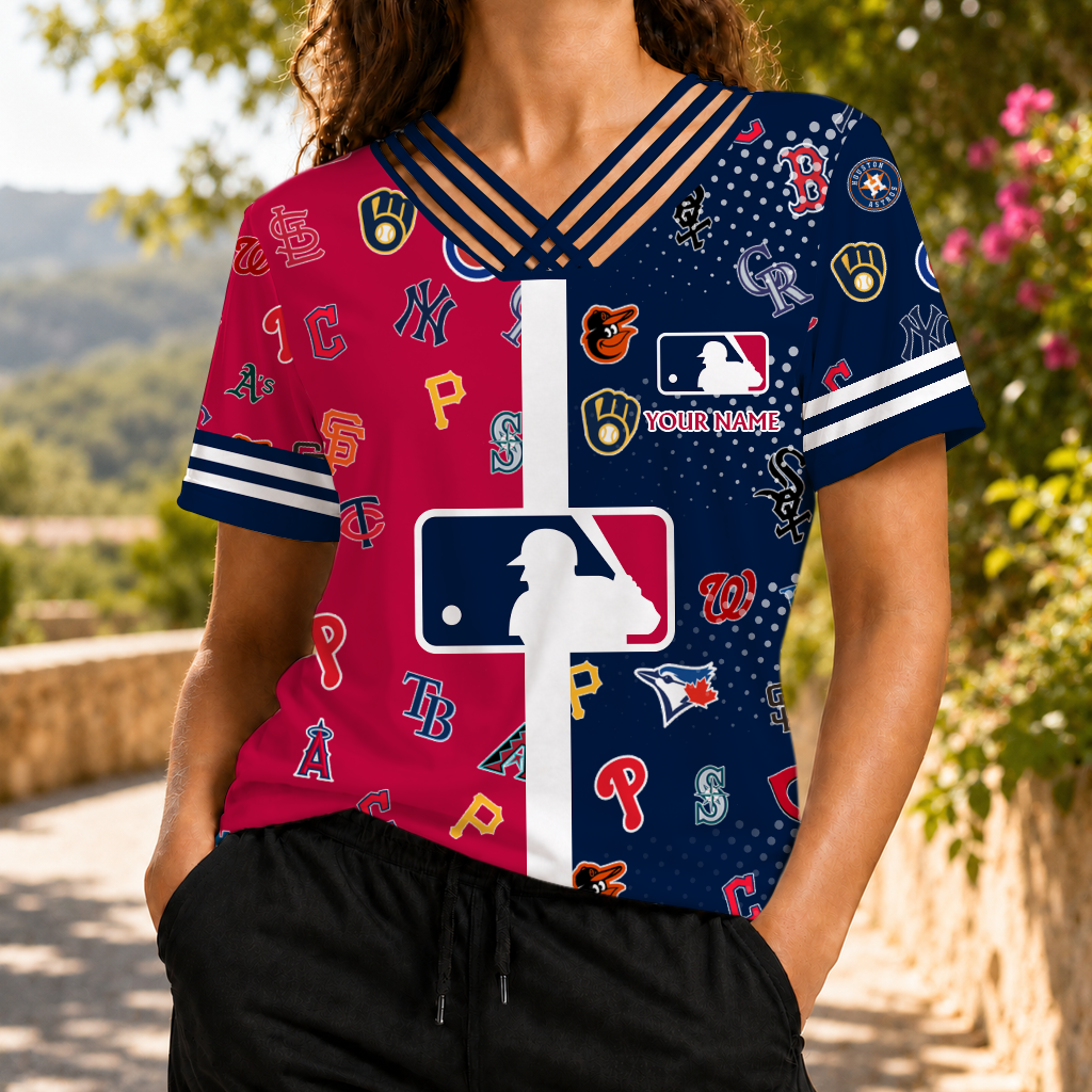 SPECIAL EDITION - NEW CUSTOMIZED MLB32 ALL TEAMS V-NECK SHIRT