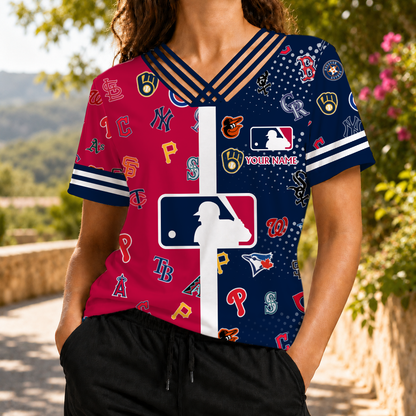 SPECIAL EDITION - NEW CUSTOMIZED MLB32 ALL TEAMS V-NECK SHIRT