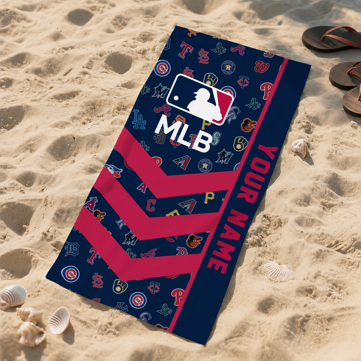 HOT DEAL - NEW CUSTOMIZED MLB32 BBA MLB ALL TEAMS BEACH TOWEL FOR FAN