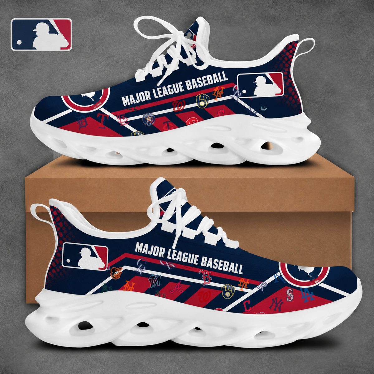 SPECIAL EDITION - NEW CUSTOMIZED MLB32 MLB ALL TEAMS MAX SOUL SHOES