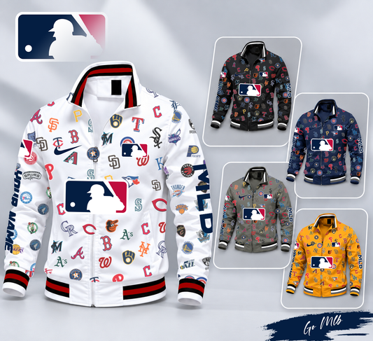 SPECIAL EDITION - NEW CUSTOMIZED MLB32 ALL TEAMS MULTICOLOR MEN'S CASUAL JACKET