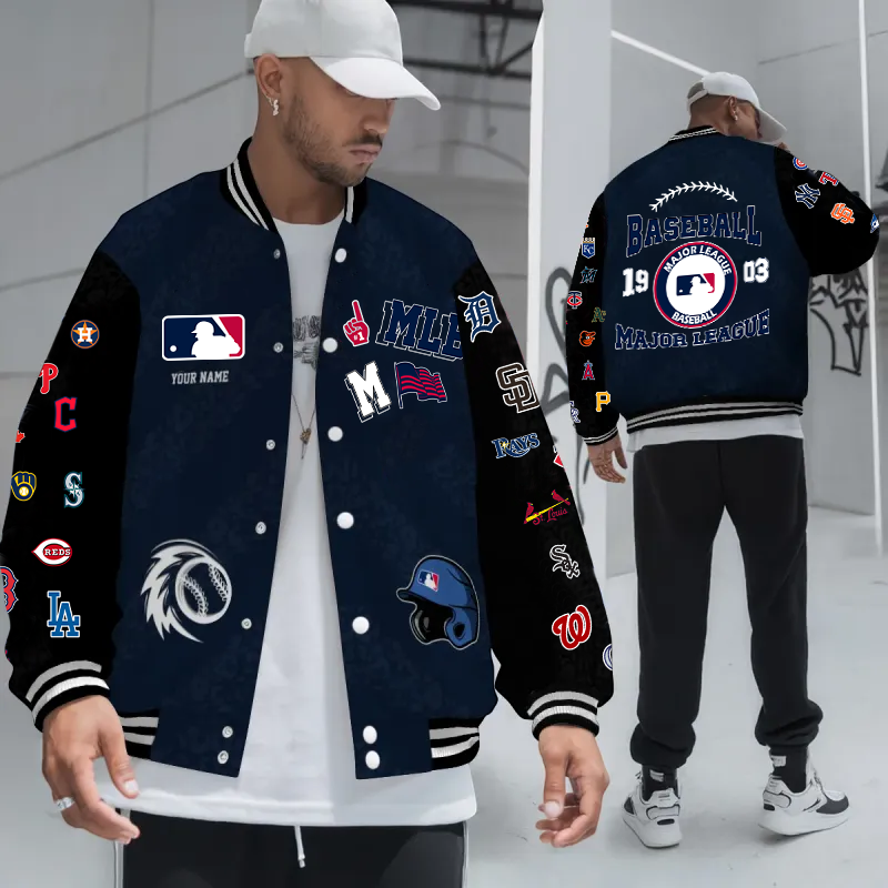 LIMITED EDITION - NEW CUSTOMIZED MLB32 MLB ALL TEAMS SATIN VARSITY & BASEBALL JACKETS