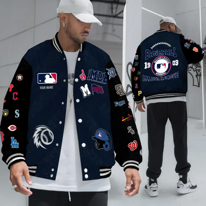 LIMITED EDITION - NEW CUSTOMIZED MLB32 MLB ALL TEAMS SATIN VARSITY & BASEBALL JACKETS