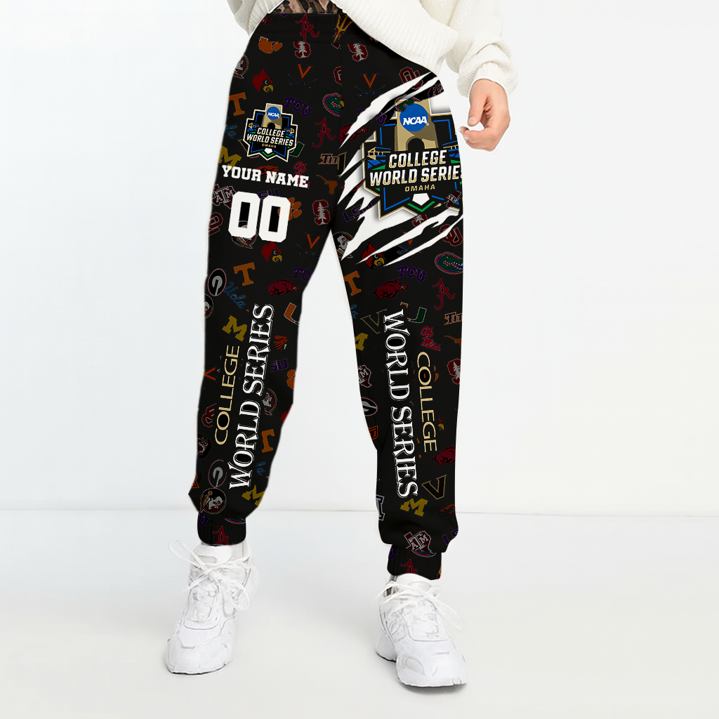 LIMITED EDITION- NEW CUSTOMIZED NCAA CWS32 BBC CWS ALL TEAMS UNISEX LONG PANTS
