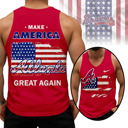 LIMITED EDITION - NEW CUSTOMIZED MLB09 ABS ATLANTA BRAVES UNISEX TANK TOP