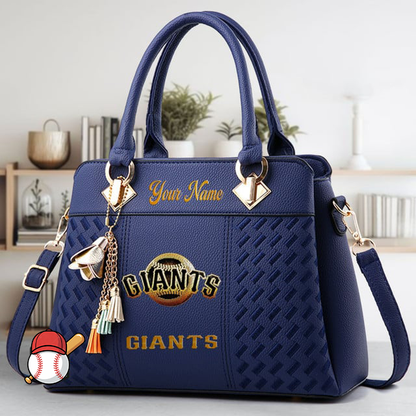 LIMITED EDITION - NEW CUSTOMIZED MLB06 SFG SAN FRANCISCO GIANTS ZIP HANDBAG MULTICOLOR