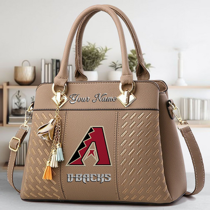 LIMITED EDITION - NEW CUSTOMIZED MLB07 ADS ARIZONA DIAMONDBACKS ZIP HANDBAG MULTICOLOR