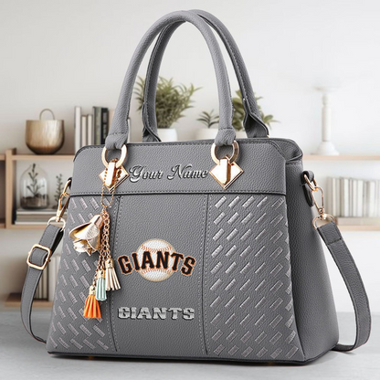 LIMITED EDITION - NEW CUSTOMIZED MLB06 SFG SAN FRANCISCO GIANTS ZIP HANDBAG MULTICOLOR