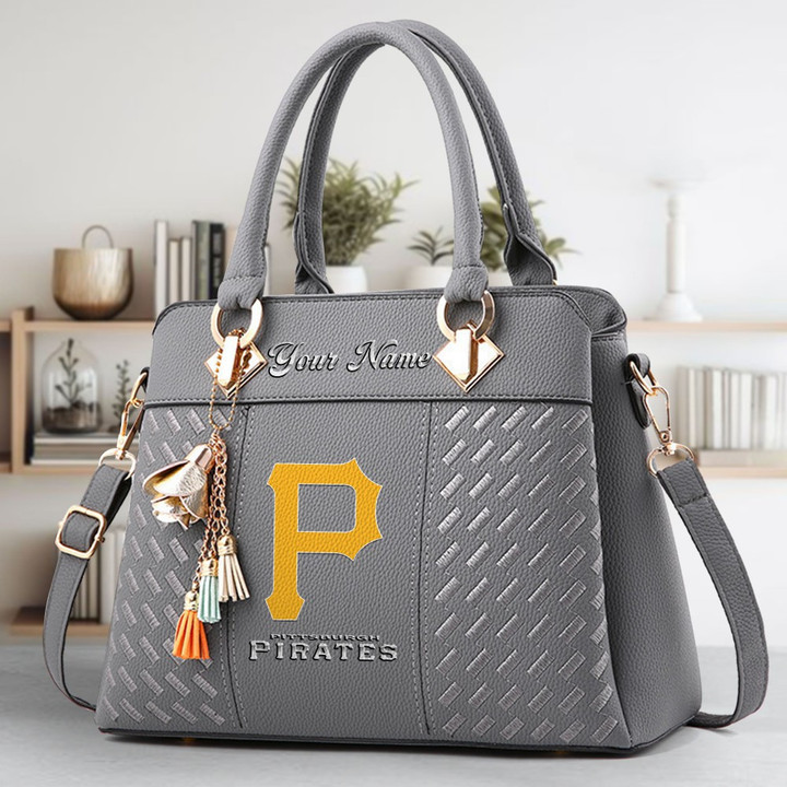 LIMITED EDITION - NEW CUSTOMIZED MLB29 PHP PITTSBURGH PIRATES ZIP HANDBAG MULTICOLOR