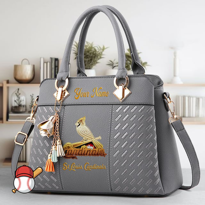LIMITED EDITION - NEW CUSTOMIZED MLB24 SLC ST. LOUIS CARDINALS ZIP HANDBAG MULTICOLOR