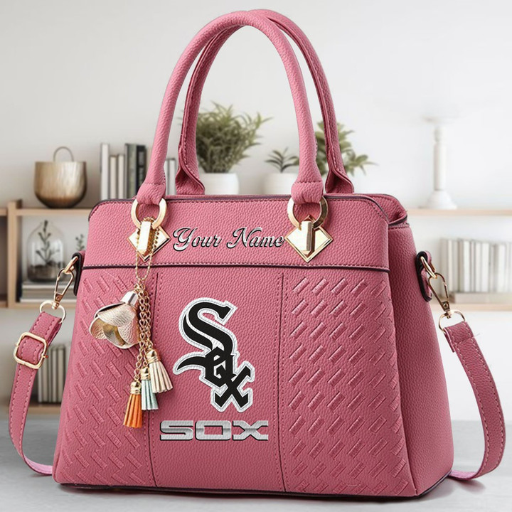 LIMITED EDITION - NEW CUSTOMIZED MLB26 CWS CHICAGO WHITE SOX ZIP HANDBAG MULTICOLOR