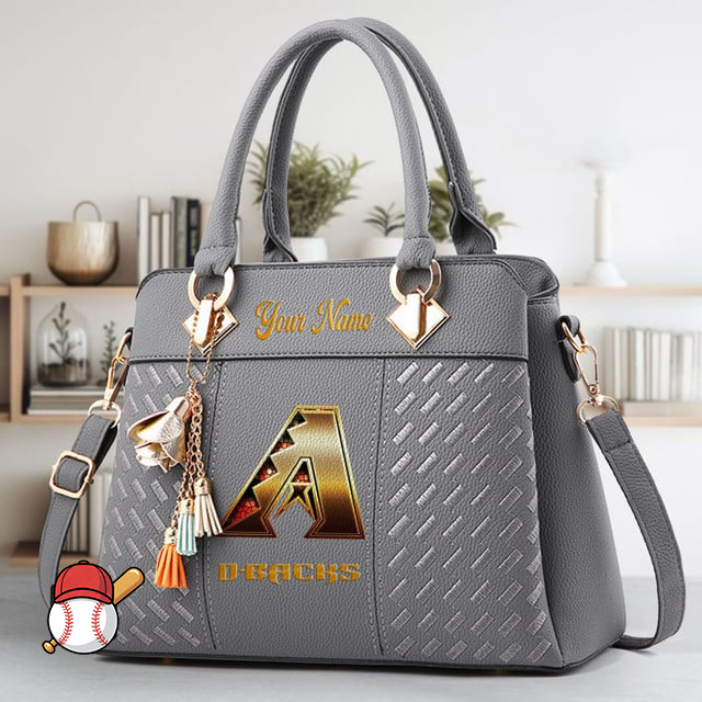 LIMITED EDITION - NEW CUSTOMIZED MLB07 ADS ARIZONA DIAMONDBACKS ZIP HANDBAG MULTICOLOR