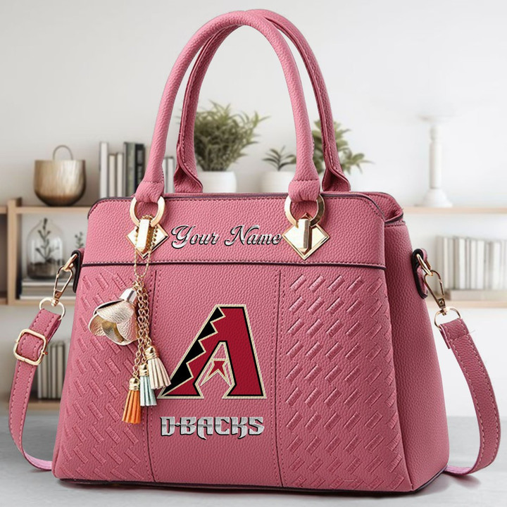 LIMITED EDITION - NEW CUSTOMIZED MLB07 ADS ARIZONA DIAMONDBACKS ZIP HANDBAG MULTICOLOR