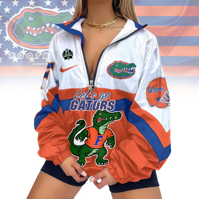 LIMITED EDITION - NEW CUSTOMIZED NCAA COLLEGE WORLD SERIES 08 FLORIDA GATORS V-NECK ZIPPER SWEATSHIRT JACKET