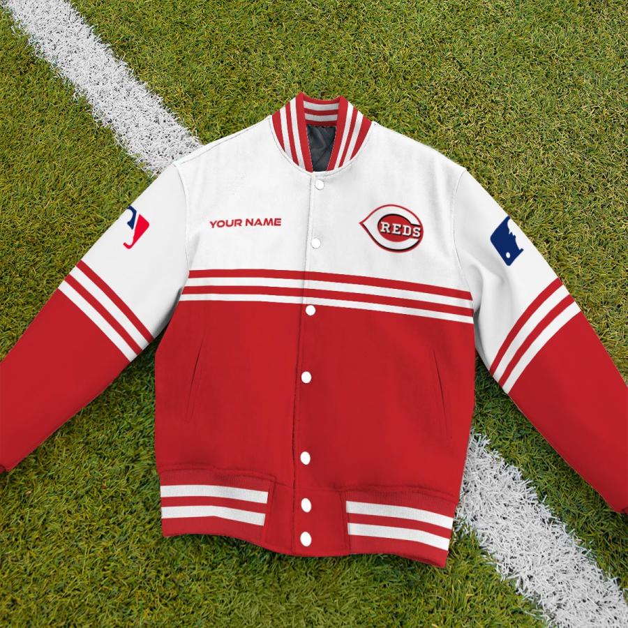 LIMITED EDITION - NEW CUSTOMIZED MLB05 CRS CINCINNATI REDS BASEBALL JACKET, SATIN VARSITY JACKET