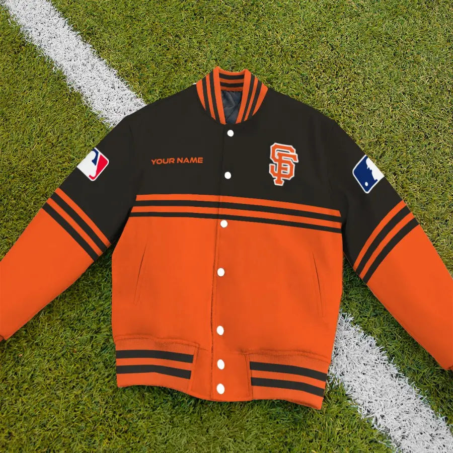 LIMITED EDITION - NEW CUSTOMIZED MLB06 SFG SAN FRANCISCO GIANTS BASEBALL JACKET, SATIN VARSITY JACKET