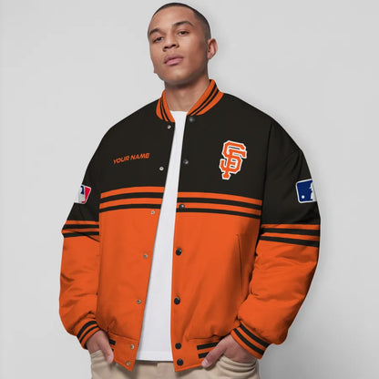 LIMITED EDITION - NEW CUSTOMIZED MLB06 SFG SAN FRANCISCO GIANTS BASEBALL JACKET, SATIN VARSITY JACKET