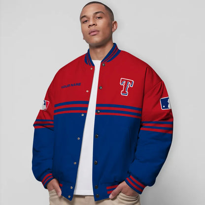 LIMITED EDITION - NEW CUSTOMIZED MLB08 TRS TEXAS RANGERS BASEBALL JACKET, SATIN VARSITY JACKET