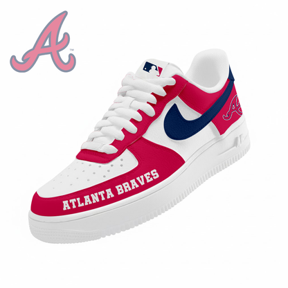 LIMITED EDITION - NEW CUSTOMIZED MLB09 ABS ATLANTA BRAVES AF1 SNEAKERS