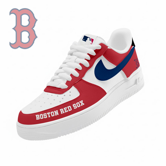 LIMITED EDITION - NEW CUSTOMIZED MLB03 BRS BOSTON RED SOX AF1 SNEAKERS