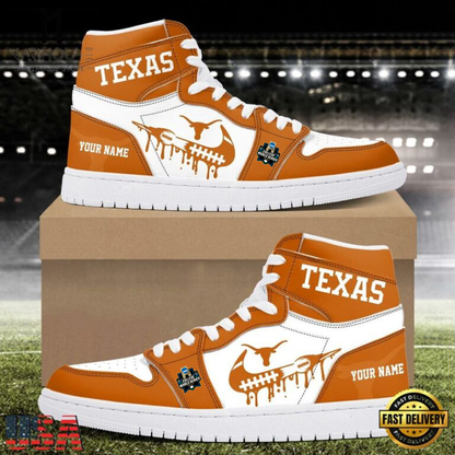 LIMITED EDITION - NEW CUSTOMIZED NCAA COLLEGE WORLD SERIES 05 TEXAS LONGHORNS AIR JORDAN SHOES
