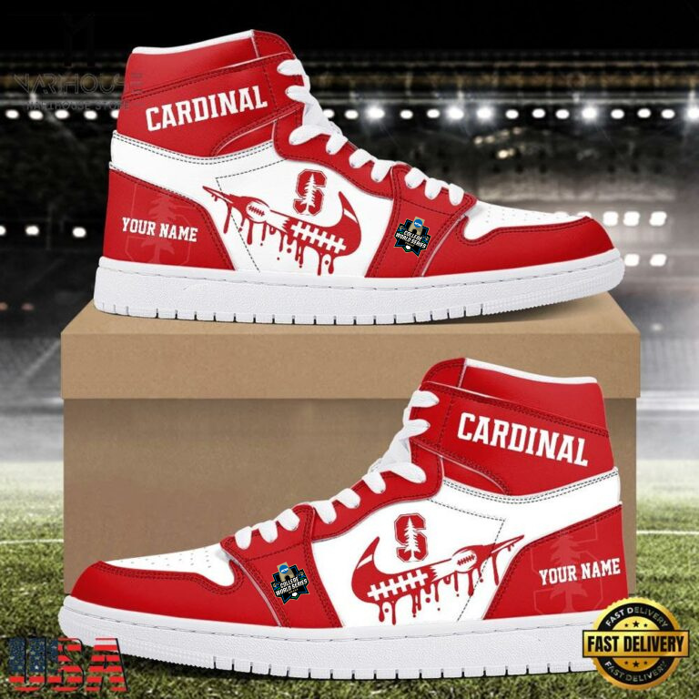 LIMITED EDITION - NEW CUSTOMIZED NCAA COLLEGE WORLD SERIES 18 STANFORD CARDINAL AIR JORDAN SHOES