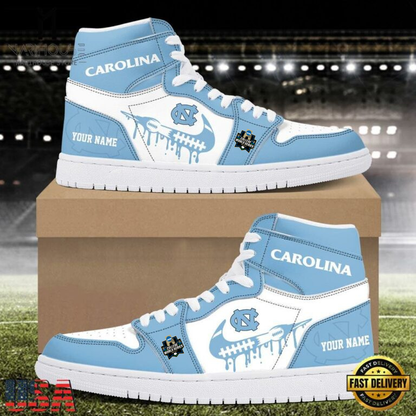 LIMITED EDITION - NEW CUSTOMIZED NCAA COLLEGE WORLD SERIES 29 NORTH CAROLINA TAR HEELS AIR JORDAN SHOES
